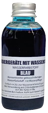 LevinQ Rudergerät Tankwasserfarbe Blau mit Handschuhe um Flecken ihre Haut zu verhindern fur Wasserrudergerätetanks wie Waterrower, Skandika, Hammer, First Degree, Fuel Fitness