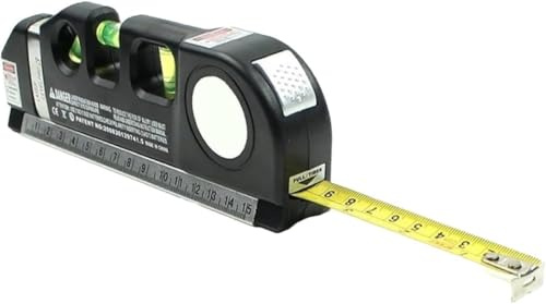 IMBTECH 8- Foot Multipurpose Laser Spirit Level, Spirit Levels Line Lasers, Sided Measuring Tape, Laser Beam Line for Photos Frame, TV Bracket, Carpenter Door