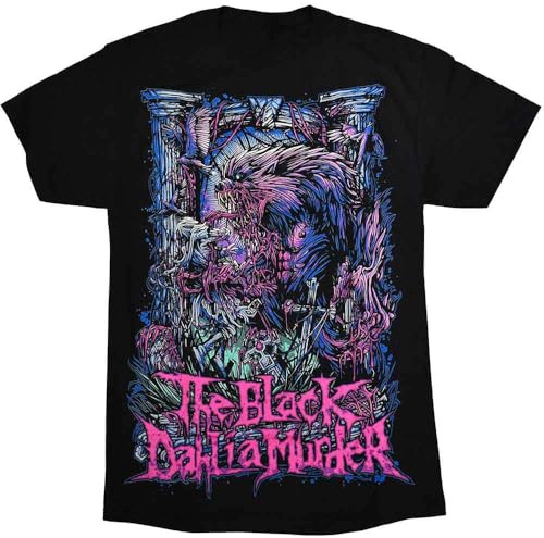 The Noir Dahlia Murder T Shirt Wolfman Band Logo Nouveau Officiel Homme Noir Size XXL