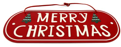 Cartel Colgante de Navidad “MERRY CHRISTMAS Cartel Colgante de Puerta 30 * 24cm Letrero de Puerta de Navidad para la Decoración de la Pared de la Puerta del Hogar de Navidad