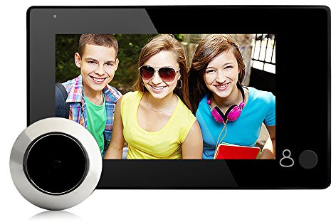 ciciglow 4.3in TFT LCD Color Screen Video Doorbell, Home Security Camera, 145 Degree Wide Angle, 1 Million Pixels Security Camera, Automatic Standby