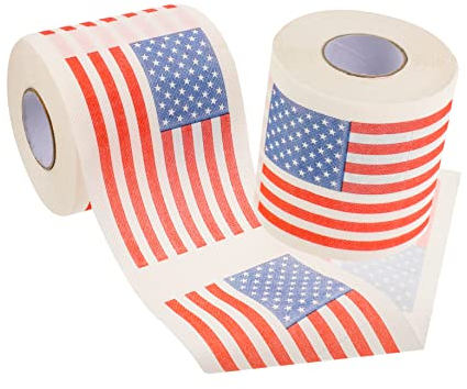 Toyvian 2rollen Amerikanisches Bedrucktes Toilettenpapier Aus Seidenpapier Für Badezimmer Und Esstisch Geschmeidig Und Hautfreundlich