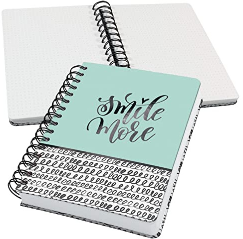 Sigel Spiralblock Jolie A5 dotted Bullet Journal Grün Schwarz 240 Seiten | JN623, 120 g Papier, vegan, nachhaltiges Papier