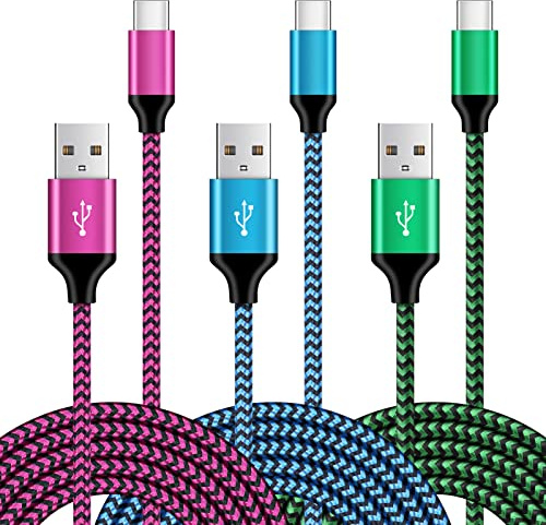 USB C Fast Charger Cable, 3Pack 6FT/1.8M Samsung Charger Cable Fast Charge | Type C Phone Charger Lead for Samsung Galaxy S26 Ultra S25 FE S24 S23 S22 S21 S20 A17 5G A16 A15 A14 A57 A56 A55 A54 A36 A35