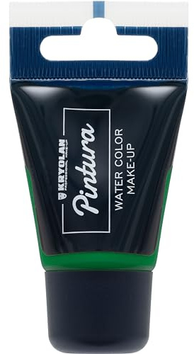 Kryolan Pintura Water Color Make-up Green 20 ml I Wasserbasierte Kinderschminke für Gesicht & Körper I CE-Zertifiziert I Schnell trocknend, leicht abwaschbar & individuell deckend
