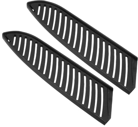 PATIKIL PP Sicurezza Coltello Copertura Custodie per 7 Santoku Coltello 2pz Coltelli Lamine Guardia Lama Protettore Universale Coltello Fodero per Cucina Chef Coltello Nero