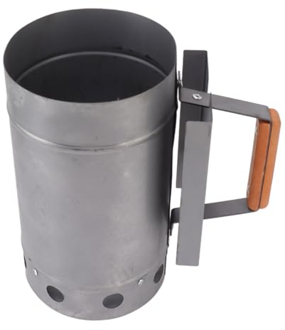 Cyrank Encendedor De Chimenea para Parrilla, Accesorio Compacto para Parrilla De Carbón, Encendedor De Chimenea De Carbón De Lujo Resistente para Parrilla De Carbón Y Barbacoas