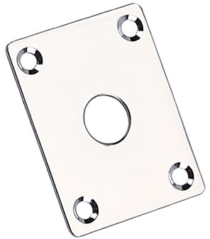 Gt103 Jack Plate Chrom, Klinkenbuchse für Gitarre und Bass | Austausch Abgenutzter Teile, Einfache Montage, mit Farblich Passenden Schrauben