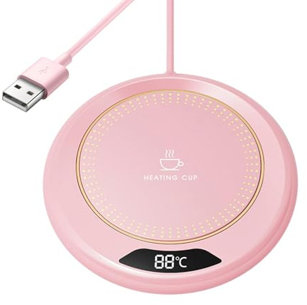 Chauffe-tasse USB - Chauffe-tasse thermostatique réglable 20 W pour tasses à café - Coussin chauffant multifonctionnel pour tasse à café Chauffe-boisson électrique intelligent pour café/cacao/lait/eau
