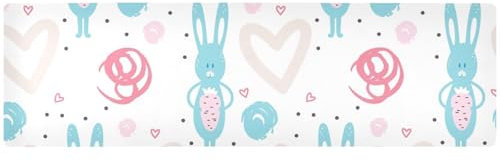 ZRWLUCKY Love Line - Sottopentola da tavolo per piatti caldi, resistente al calore e tappetino impermeabile, per casa colonica, 90 x 30 cm, colore: bianco