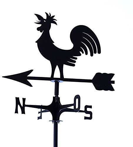 YXKJHH Girouette en Forme de Coq, Piquet de Jardin en Acier Inoxydable, Outils de Mesure, indicateur de Direction du Vent, Convient pour Les Produits métalliques d'extérieur, 35 à 50 cm