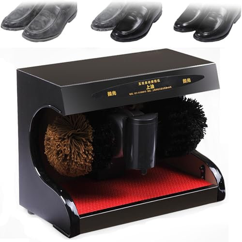 LIULIQ Máquina Limpiabotas Automática, Máquina Limpiabotas Eléctrica con Sonda De Detección Automática, 1400 RPM, Se Puede Utilizar como Un Banco De Cambio De Zapatos para El Hogar