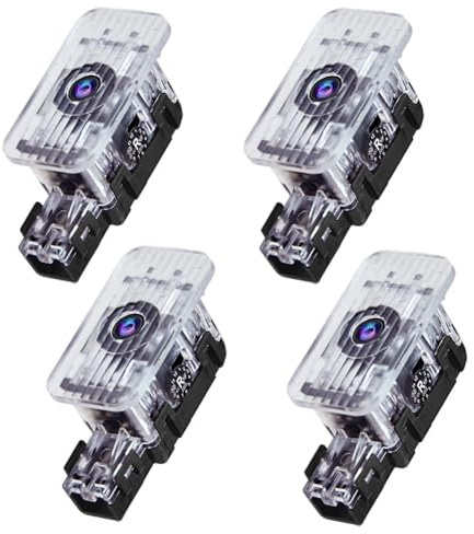 Gmili 4 Pezzi Luci Proiettore Porta, illuminazione sottoscocca auto Compatibile con Volvo S80/ S60/ V60/ V40/ XC60/ XC90 luce LED di benvenuto