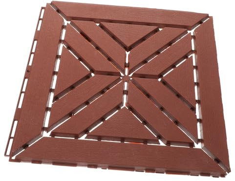 VILLCASE Piastrelle Interlocking per Esterni Pavimento Resistente e Antiscivolo per Giardino Patio e Terrazzo Facile Installare e Americano