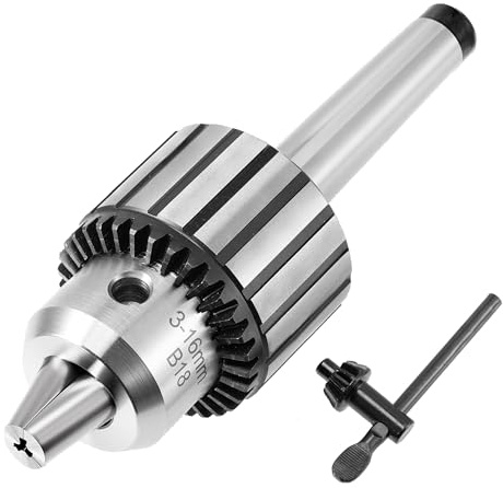 MACHALLY 5/8 Heavy Duty Drill Chuck with MT2 Arbor & 3/8-16 Drawbar Thread - Includes K32 Key - Forged All-Steel Construction - 1/8 to 5/8 Clamping Range - Model B18-MTB2