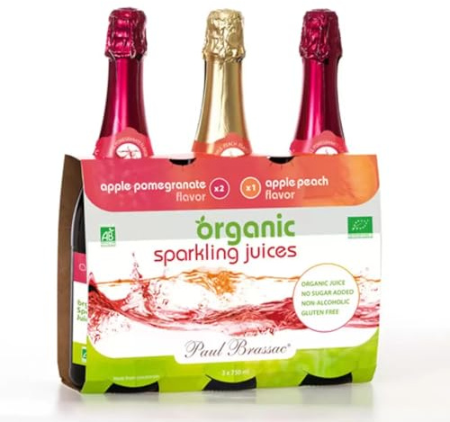 FAKHRI Sparkling Fruit Juice 3 x 750ml – Apple, Peach & Raspberry – Fizzy Drink, Summer Mocktail, Party & Picnic Drink