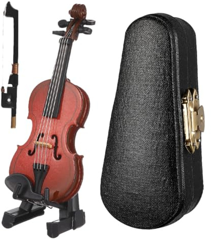 Mini Violino Realistico in Legno, Riproduzione Ornamentale
