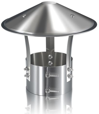 Comignolo Terminale Circolare 110mm Copertura Per Tubo Della Stufa, Copertura Per Canna Fumaria, In Acciaio Inox, Per Camino, Stufa O Caldaia(201 material,240 mm(9.5 in))