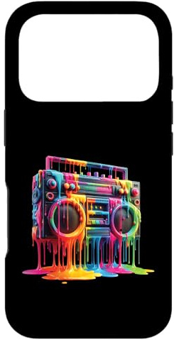 Boombox Old School 80S Peinture Goutte à Goutte Hip Hop Street Style Coque pour iPhone 17 Pro