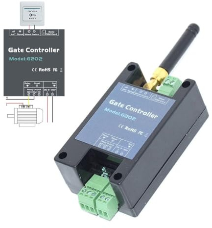 Gettimore G202 4G GSM Apriporta wireless con controllo di accesso remoto per porte di garage, persiane e cancelli di ingresso, funzione di agitazione per apertura, autenticazione sicura delle chiamate