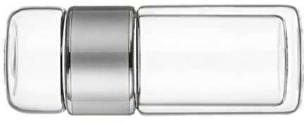 AKLOSIPY Botella Infusora de té de 420 Ml, Botella de Vidrio a Prueba de Fugas de Acero Inoxidable de Doble Capa para el Hogar, la Oficina y los Viajes (Color acero inoxidable.)