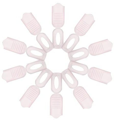 Lurrose Nagelclips ablösen, 20 Stück UV Gel Entfernungsclips aus Kunststoff mit ergonomischem Komfort, für Maniküre Gellack, für Zuhause und Salon, Rosa