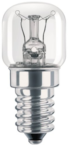 Philips 03659950 Lámpara, 15W, T22, E14, 230-240V, F, 2,2 cm, Plata Transparente