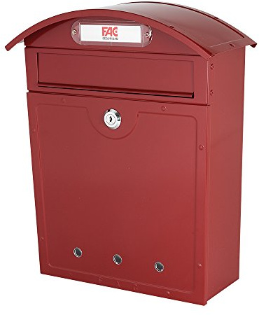 FAC Mediterraner Briefkasten, Farbe weinrot