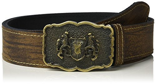 Werner Trachten Unisex Gürtel Trachtengürtel 03960, Gr. 110, Braun (braun rugato RL 565)