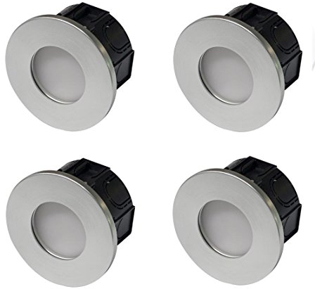 4 X 3 W LED lampada da parete, lampada da incasso per 60 mm ISO Incasso Lampada Da Parete/Hollow Dose stiege illuminazione da incasso a soffitto lampada moderno silber dimmbar