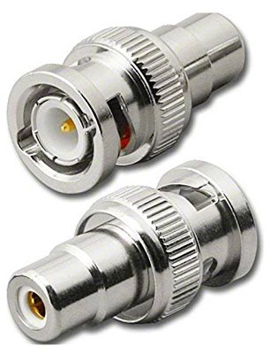 axGear BNC Male to RCA Female Coax Coaxial Cable Cord Plug Adapter Jack M/F M-F