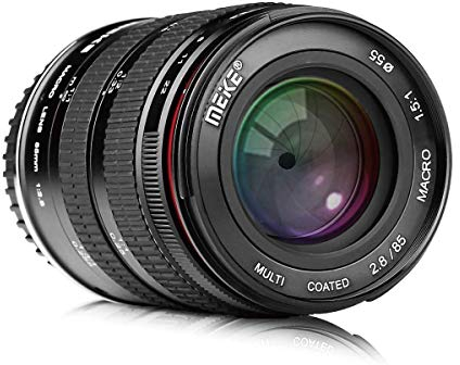 Meike 85 mm F/2.8 Messa a fuoco manuale Asferico Medio Teleobiettivo Full Frame Prime Macro Obiettivo con Ritratto per Nikon F Mount Digital DSLR Fotocamere