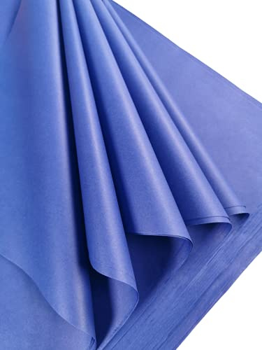 Blaues Seidenpapier, 10 große Blätter, säurefreies Kunstpapier, perfekt für Geschenkverpackungen, Aufbewahrung, Verpackung, Kunst und Handwerk, Großpackung, Archivierung, Zerkleinerung, 70 x 50 cm,