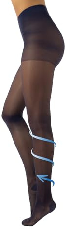 CALZITALY Stützstrumpfhose mit starker Kompression 10 mm/Hg, Feine Kompressionsstrumpfhosen Damen, S, M, L, XL, XXL, 3XL, 4XL, 70 DEN, Made in Italy