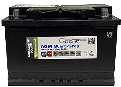 Q-Batteries Start-Stop Autobatterie AGM70 12V 70Ah 760A