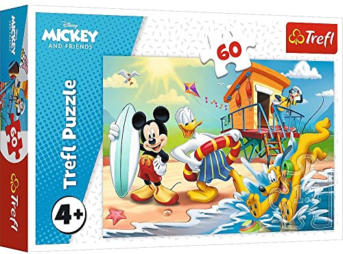Trefl 17359 , Puzzle, Interessanter Tag für Micky und Freunde, 60 Teile, Disney, für Kinder ab 4 Jahren