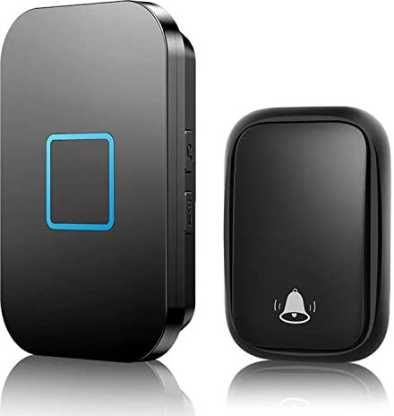 TriLine Self-Powered Wireless Doorbell, Waterproof Cordless Chime, No Battery Required Door Bell Kit with 150M Range LED Indicators, 500 ft Remote 5 Volume Levels 60 Melodies