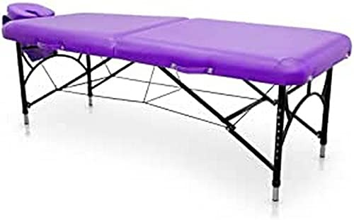 Quirumed Easy Force klappbare Massageliege aus Aluminium, Farbe Lila, Massageliege, Kunstleder, hochdichte Polsterung, höhenverstellbar, Abnehmbarer Kopf, leicht, bis zu 210 kg