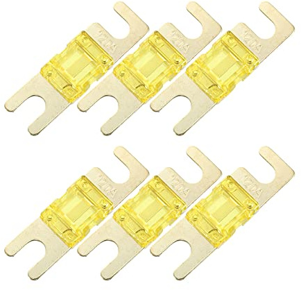 X AUTOHAUX 6pcs 120A AFS Mini ANL Fusibile di Ricambio Protezione Elettrica per Auto Camion Moto Barca Audio CD