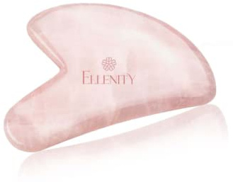 Gua Sha Gesichtsbehandlung - ELLENITY’s Rose Quartz Gua Sha ist ein Face Massager aus 100% Rosenquarz für die perfekte Gesichtsmassage. Strafft die Haut, reduziert Falten und Augenringe