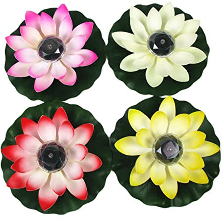 OSALADI Lampes De Piscine Solaires Air Plantes Étang Flottant Nénuphar Flottant Piscine Décor Décoration Air LED Décoration Solaire Lampes Solaires Flottantes