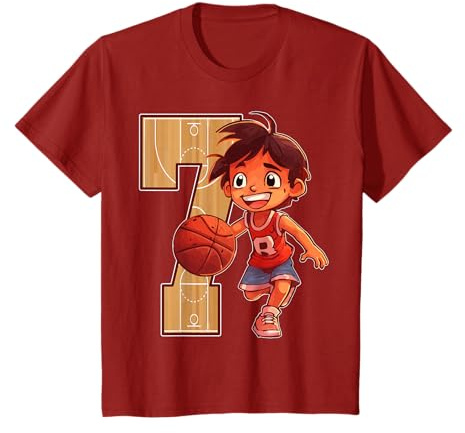 Bambino Compleanno di basket - 7 anni bambino - 7° compleanno Maglietta