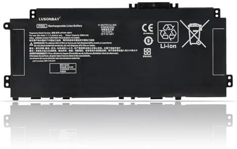 LUSONBAY PV03XL PP03XL Laptop Battery Replacement for HP Pavilion x360 13-BB 14-DV 14M-DW 15-EH 14-DK 13-BB0000 14-DV0000 14M-DW0000 14-DK0000 14-DW000 15-EH0000 Series New Battery 11.55V/43.3Wh