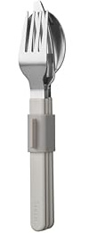 Mepal – Besteckset 3-teilig Silueta – Spülmaschinenfest – Geschirr – Messer, Gabel und Löffel inklusive Halter – Nordic white