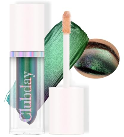 Metallischer flüssiger Chamäleon-Lidschatten, Glitter flüssiger Lidschatten Multicolor Shifting, mehrdimensionale Augen-Looks, langanhaltende holographische hochpigmentierte Lidschatten Make-up (#04)