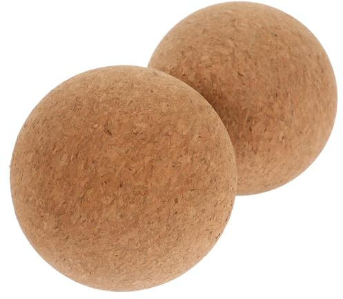 SOESFOUFU 2 Stück Kork Massageball für Rücken und Beine Hochdicht Leicht und Langlebig zur Muskelentspannung bei Yoga und Hause