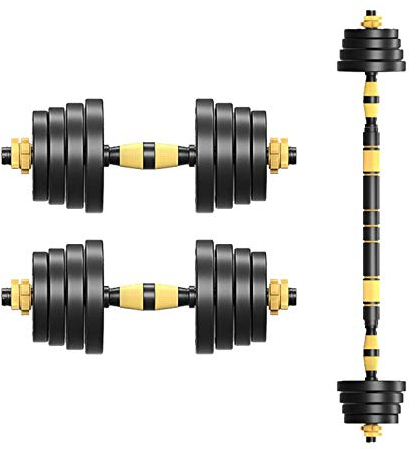 Hantel-Set, Hantel-Set mit freien Gewichten, mit Verbindungsstange, verstellbare Hanteln und Kurzhanteln in einem, kompaktes Heim-Fitnessstudio für Männer und Frauen, effektive Fitness-Bodybuilding-A