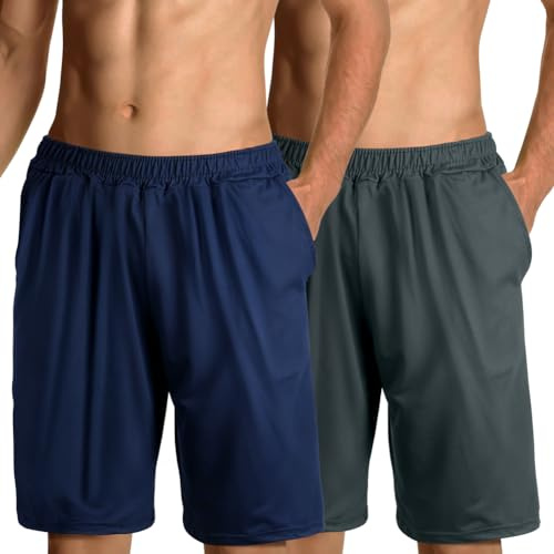 Aomig Pigiama Pantaloni Corti da Uomo, Bermuda Leggero Elastico con Tasche, Shorts Casual da Casa e Salotto