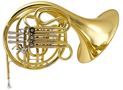 Waldhorn-Set Vier-Tasten-Doppel-B-Waldhorn Lackiertes Gold Für Bandauftritte Professionelles Bühnenmessing Für Erwachsene