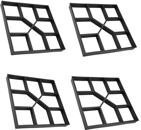 DPFCYBS 4PCS Pavimentazione Cemento Stampo Stampo per Pietra da Calpestio Pavimentazione del Prato del Giardino Passeggiata A Gradini Stampo in Pietra